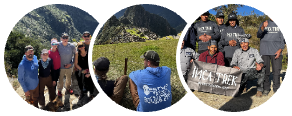 Three of our recent guests on the trail